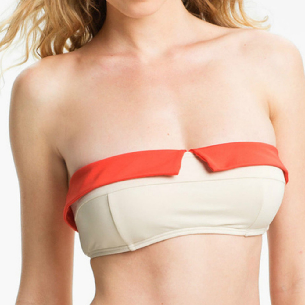 MARC by MARC JACOBS COLOR BLOCK BANDEAU BIKINI TOP LARGE NWOT